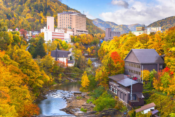 istock Jozankei, Japan Town and River 1164344564