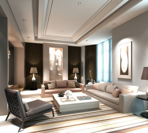 istock 3d render of living room 1164346252