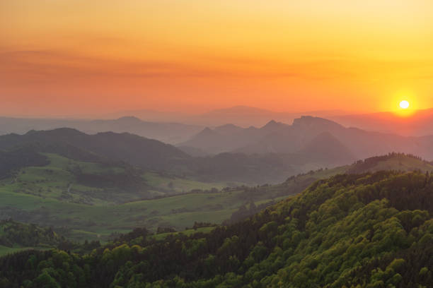 istock Beautiful sunset in Pieniny Mountains 1164347695