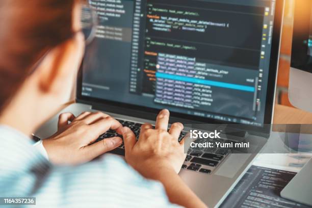 Developing Programmer Reading Computer Codes Development Website Design ...