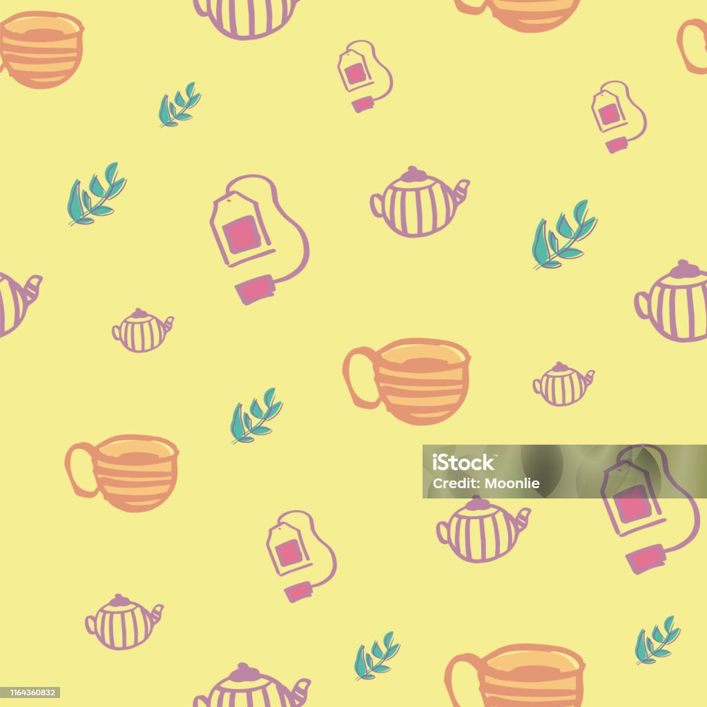 Repeat Pattern Tea Tea Seamless Repeat Pattern Design Stock Illustration - Download Image ...