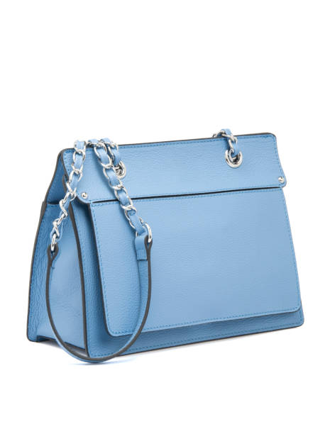 istock Blue Leather Women Bag On White Background 1164361341