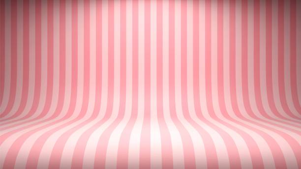 illustrazioni stock, clip art, cartoni animati e icone di tendenza di sfondo da studio rosa caramelle a righe - candy pink