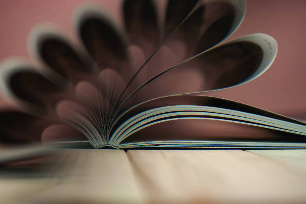 istock Close up beautiful book on a wooden table background. 1164361661