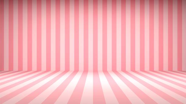 paski cukierki różowe studio tło - studio stock illustrations