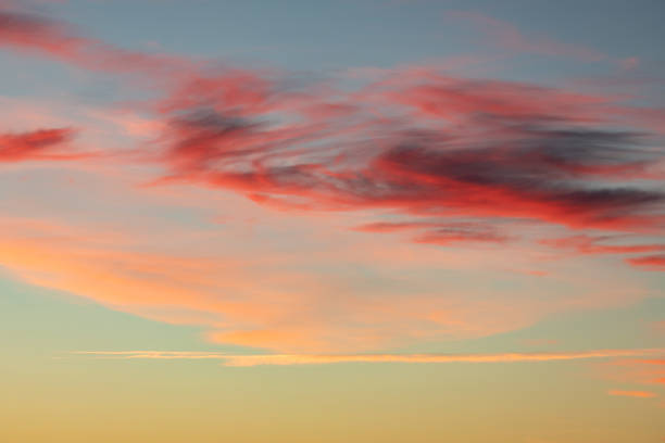 istock Beautiful vivid color sunset clouds after sunset 1164361885