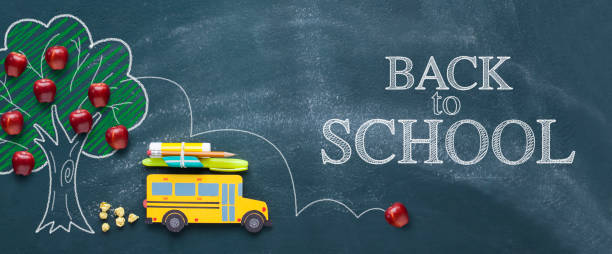 istock Back to school concept with yellow school bus 1164370675