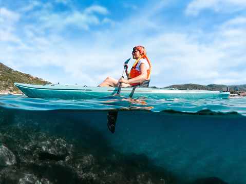 Woman on the kayak