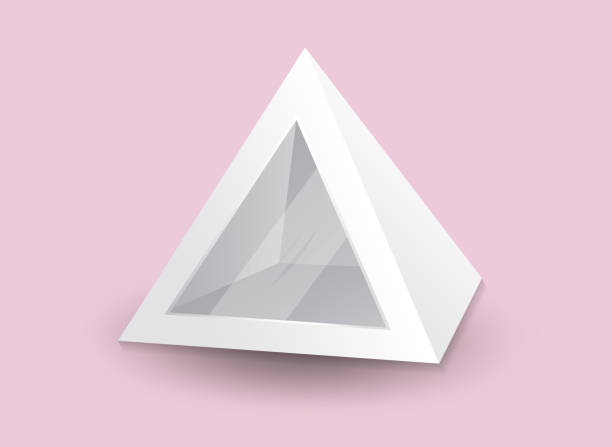 istock White 3d pyramid, Vector illustration, Box Packaging For Food, Gift Or Other Products, Product Packing, tent 1164376002