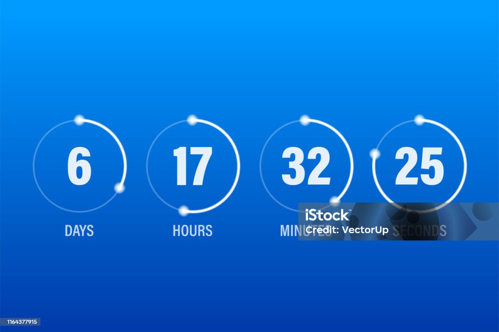 Time Back Counter Flip Countdown Clock Counter Timer Vector Time Remaining Count Down ...