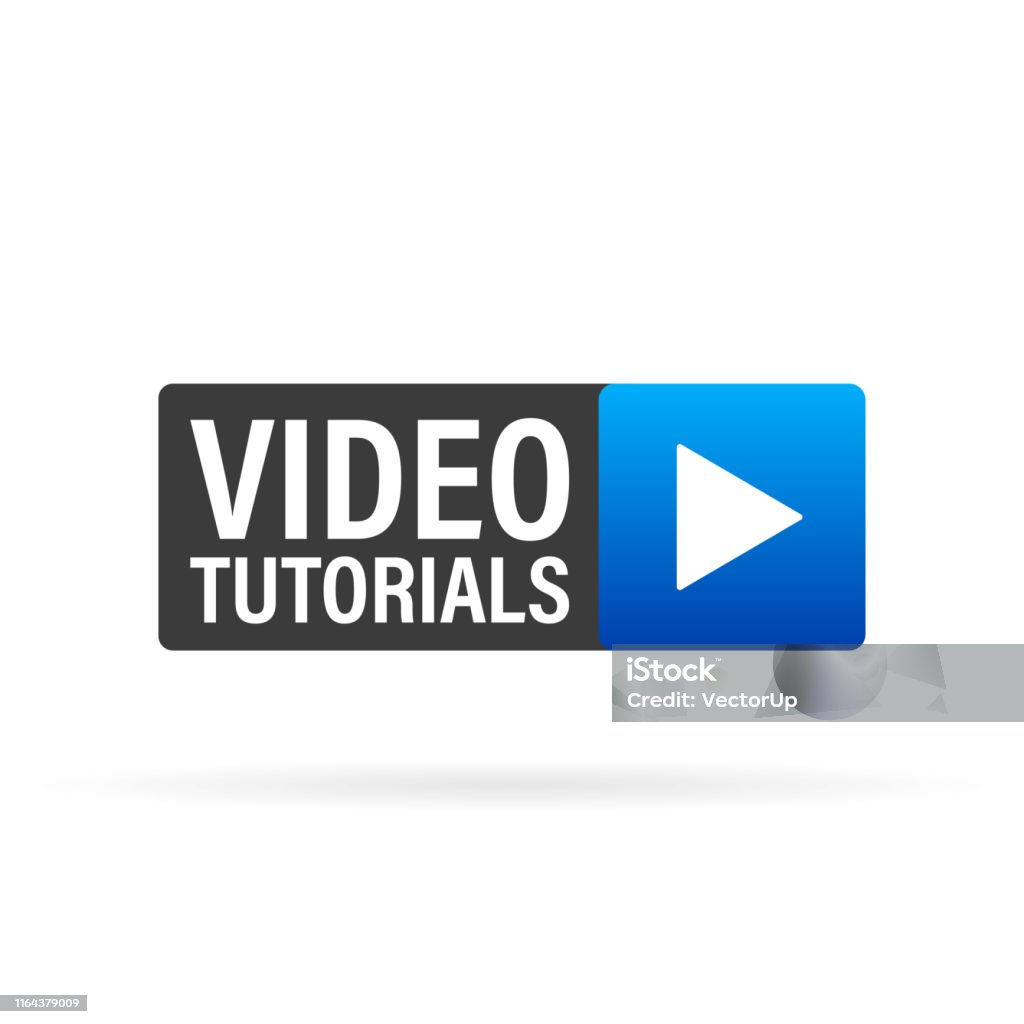 Videotutorialsymbol Auf Weißem Hintergrund Stock Vektor Art und mehr ...