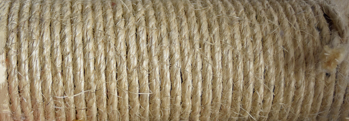 hemp rope turned round cylinder object