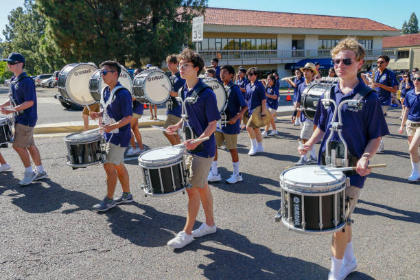 del norte high school nighthawks marching band, 4 lipca independence day parade w rancho bernardo - rancho zdjęcia i obrazy z banku zdjęć