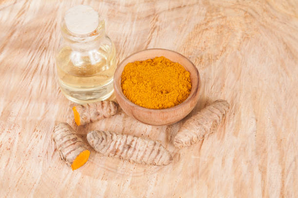 istock Turmeric - Curcuma longa root and turmeric powder 1164383543