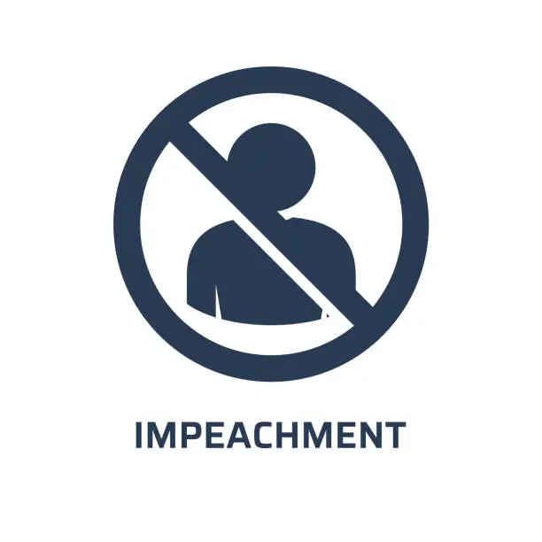Vector illustration of Impeachment icon. Trendy modern flat vector impeachment icon on white background from general collection, vector illustration