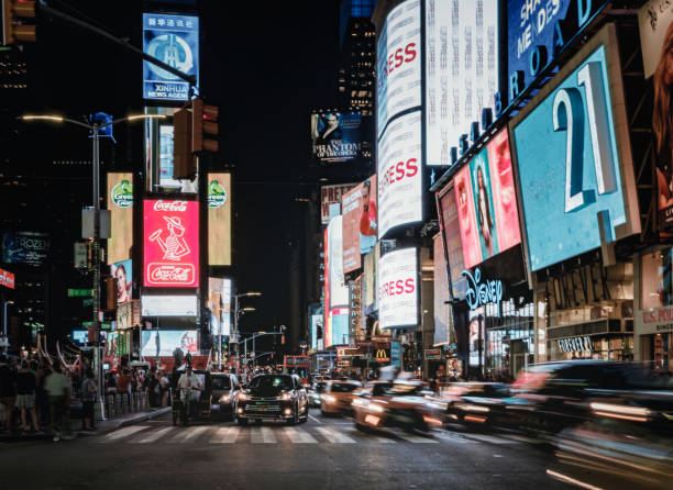istock Times Square in New York City at dusk 1164390026