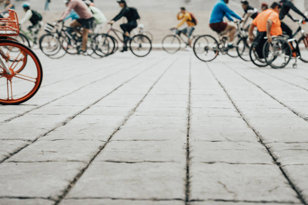 People cycling in Mexico City