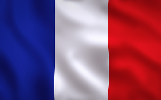 French Flag Waving Background Texture