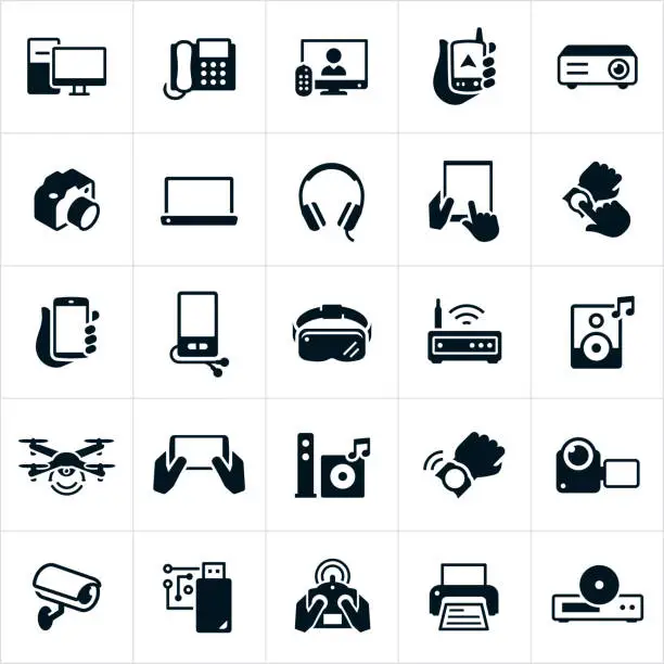 Vector illustration of Consumer Electronics Icons