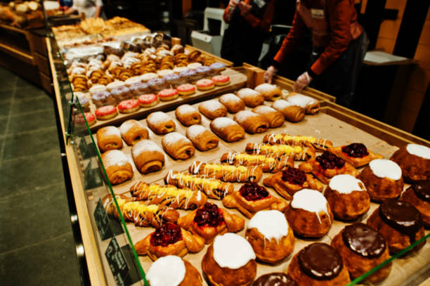 istock Various baking on supermarket shelves for sale. 1164398729