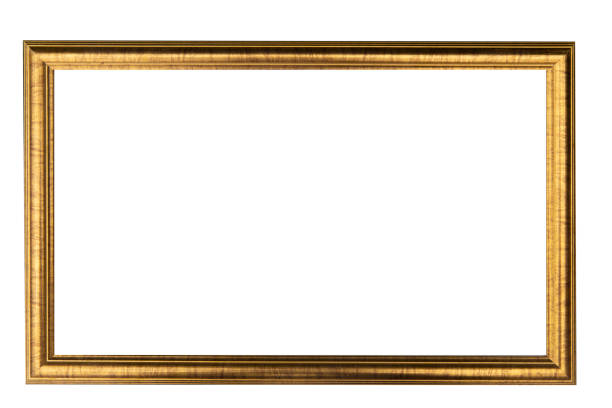 istock Picture frame or Portrait frame isolated on white background.Clipping path. 1164399650