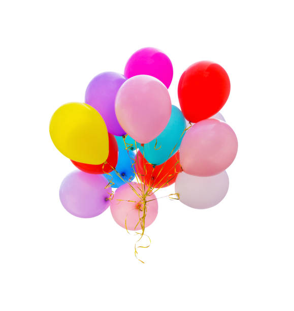 istock Air balloons on white background 1164400087