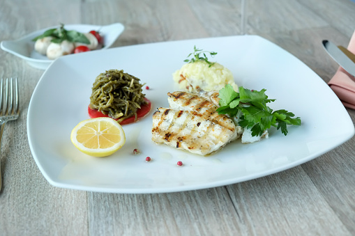 Fish Dish In Luxury Restaurant
