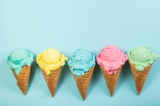 istock Pastel ice cream in waffle cones 1164400882