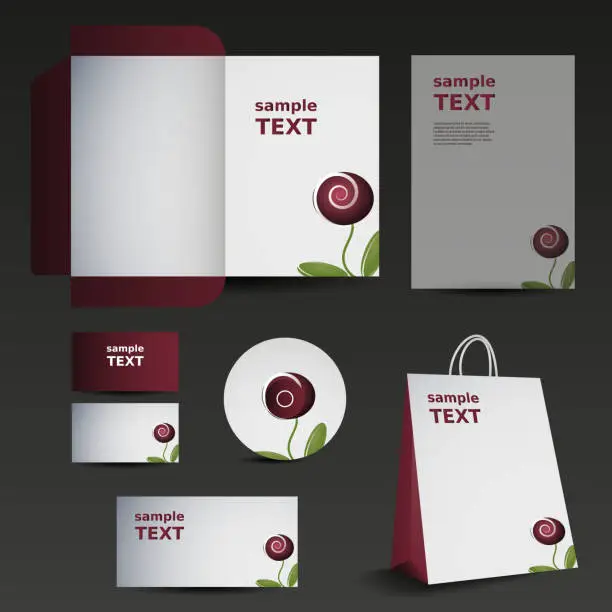 Vector illustration of Stationery Template, Corporate Identity Design Set