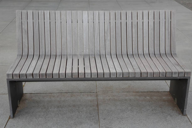istock Rest bench made of wooden 1164403489