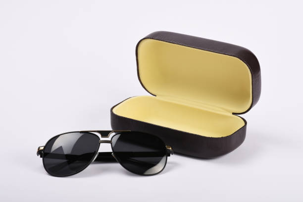 istock Sunglasses with glasses case isolated on white 1164406008