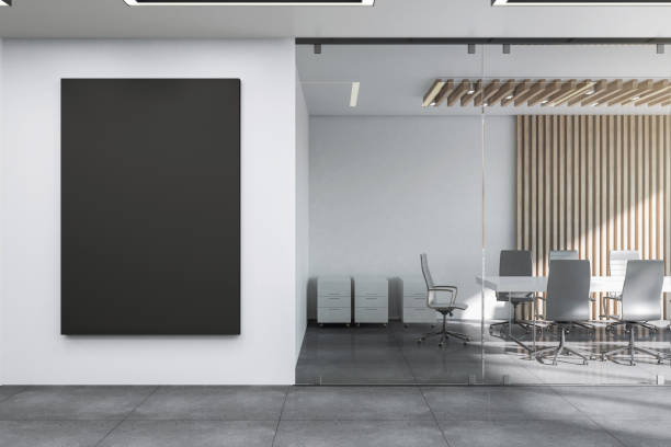 istock Modern meeting room with poster 1164421518