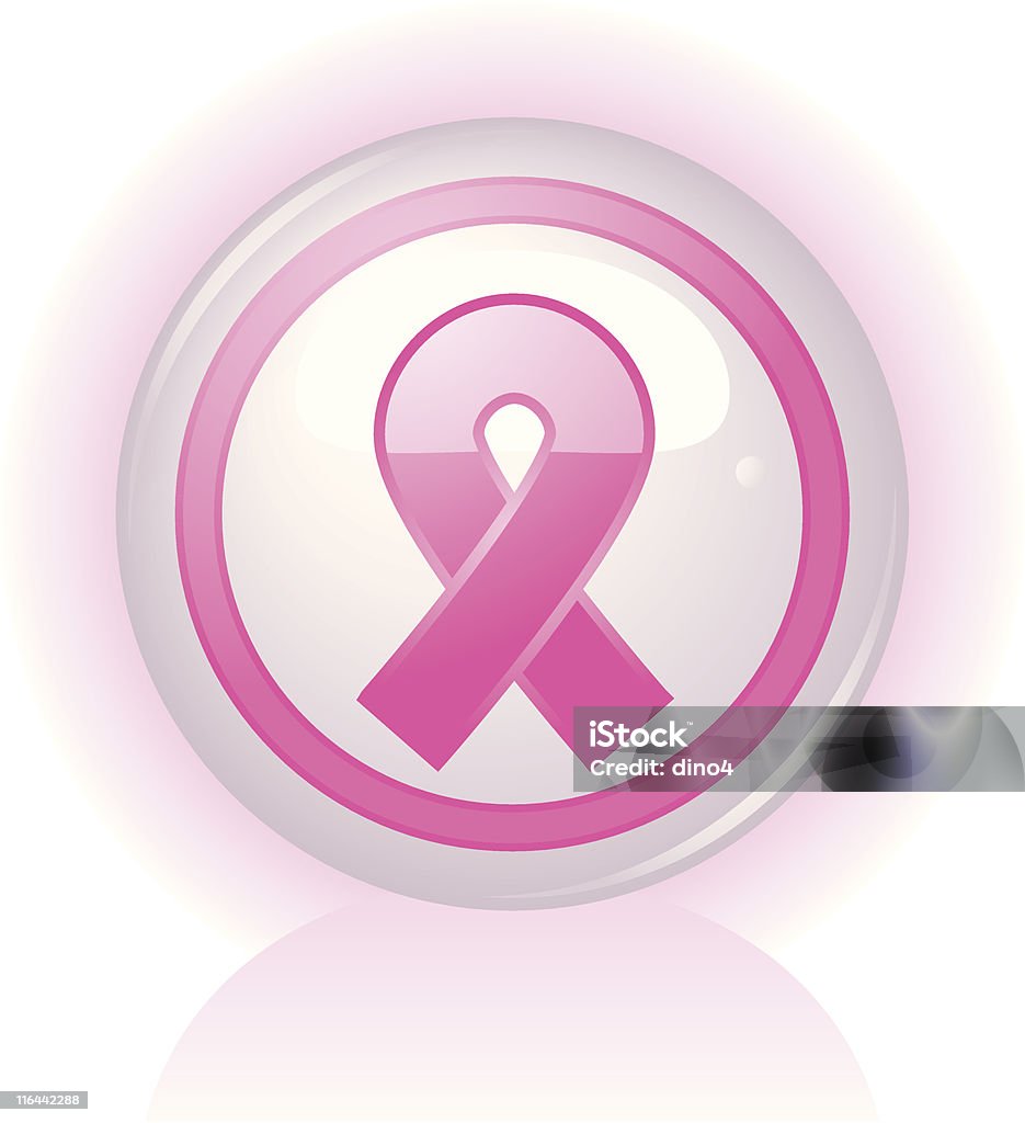 Breast Cancer Icon Hip and glossy breast cancer icon. Breast Cancer stock vector