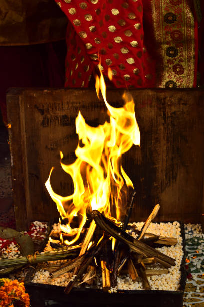 istock Beautiful and sacred arranged fire place for vedic wedding. 1164434280
