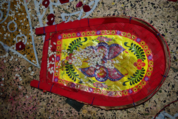 istock Fried grain on a decorated winnowing-fan after wedding scene . 1164434308
