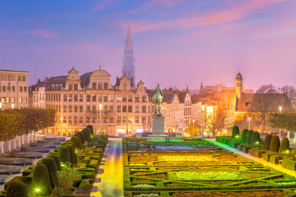 istock Brussels downtown city skyline at sunset 1164435942