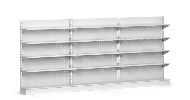 istock Empty market shelves mockup 1164436179