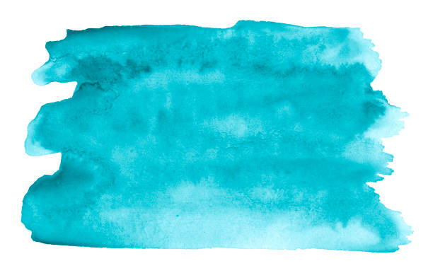 istock Blue azure Watercolor an isolated spot with divorces and borders. 1164436213