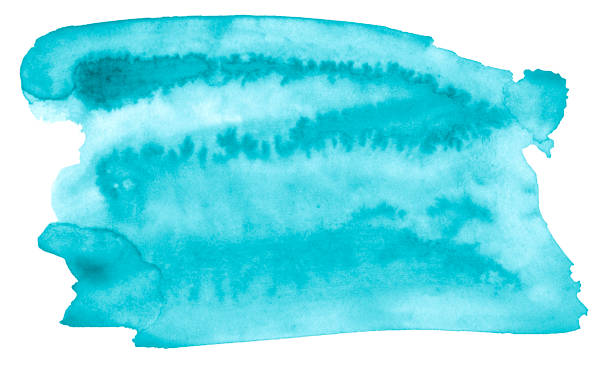 istock Blue azure Watercolor an isolated spot with divorces and borders. 1164436215