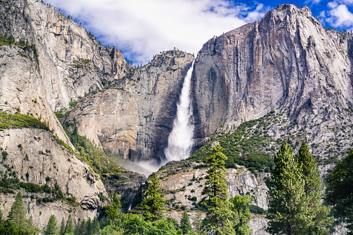 Upper Yosemite Falls as seen from Yosemite Valley, Yosemite National Park, California