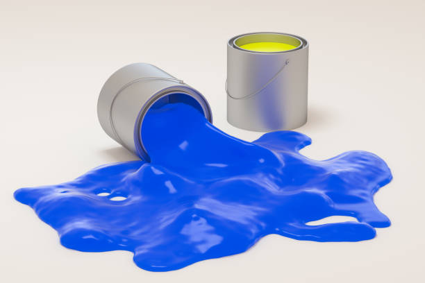 istock The buckets of colorful paint with white background, 3d rendering. Computer digital drawing. 1164437892