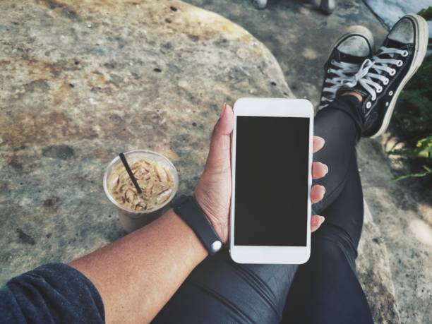 istock Selfie of smart phone on hand 1164440539