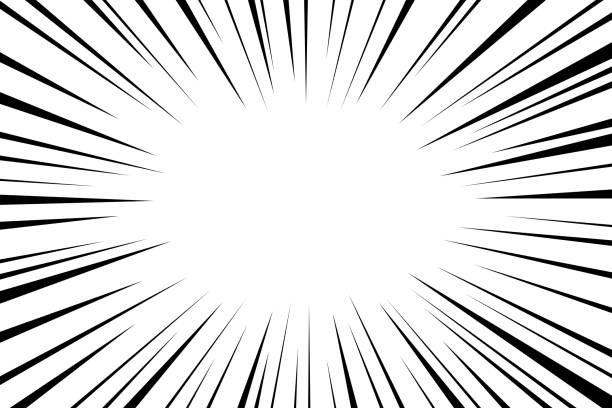 Comic Radial Speed Lines Comic Radial Speed Lines comic book outline stock illustrations