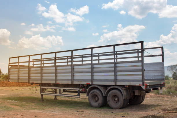 istock The trailer is parked in the outdoor courtyard 1164444015