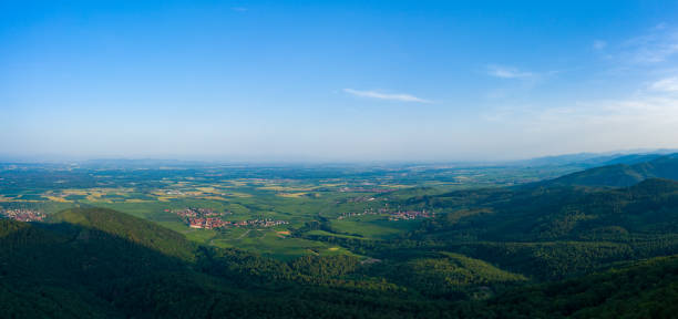 View of the plain in Alsace stock photo