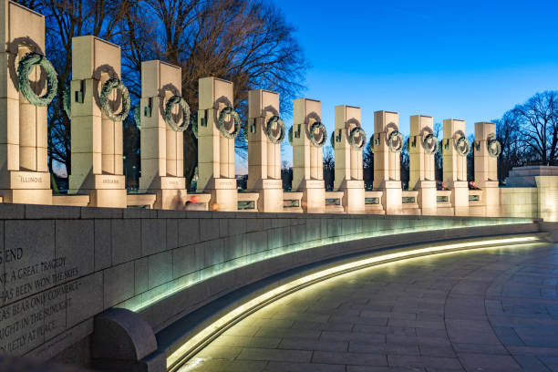 istock WWII Memorial at dusk in Washington DC,USA 1164460262
