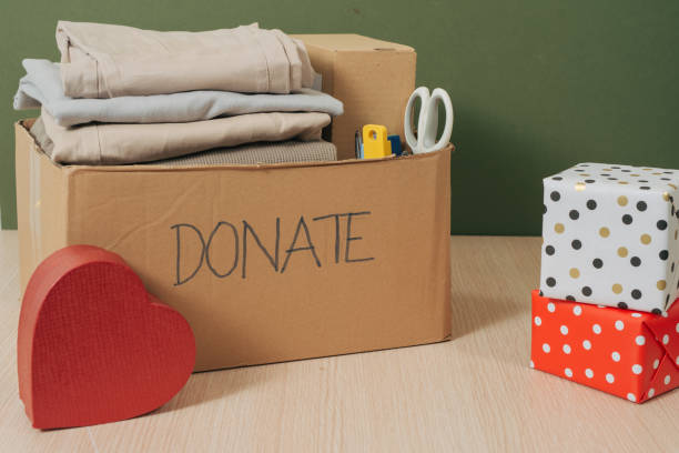 istock clothes in box for concept donation and reuse recycle 1164465485
