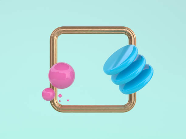 istock blue background abstract shape pink gold blue levitation 3d rendering 1164468918