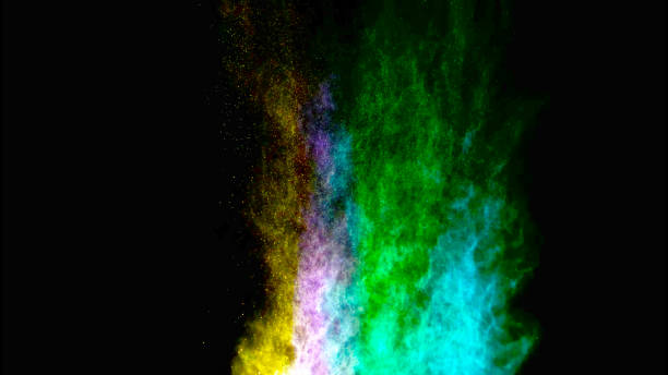 istock Multicolored glow of multicolored powder 1164491707