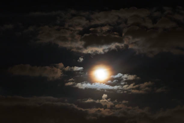Night sky and full moon.